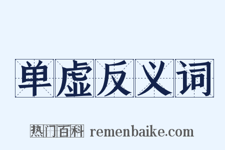 单虚反义词是什么意思的图片